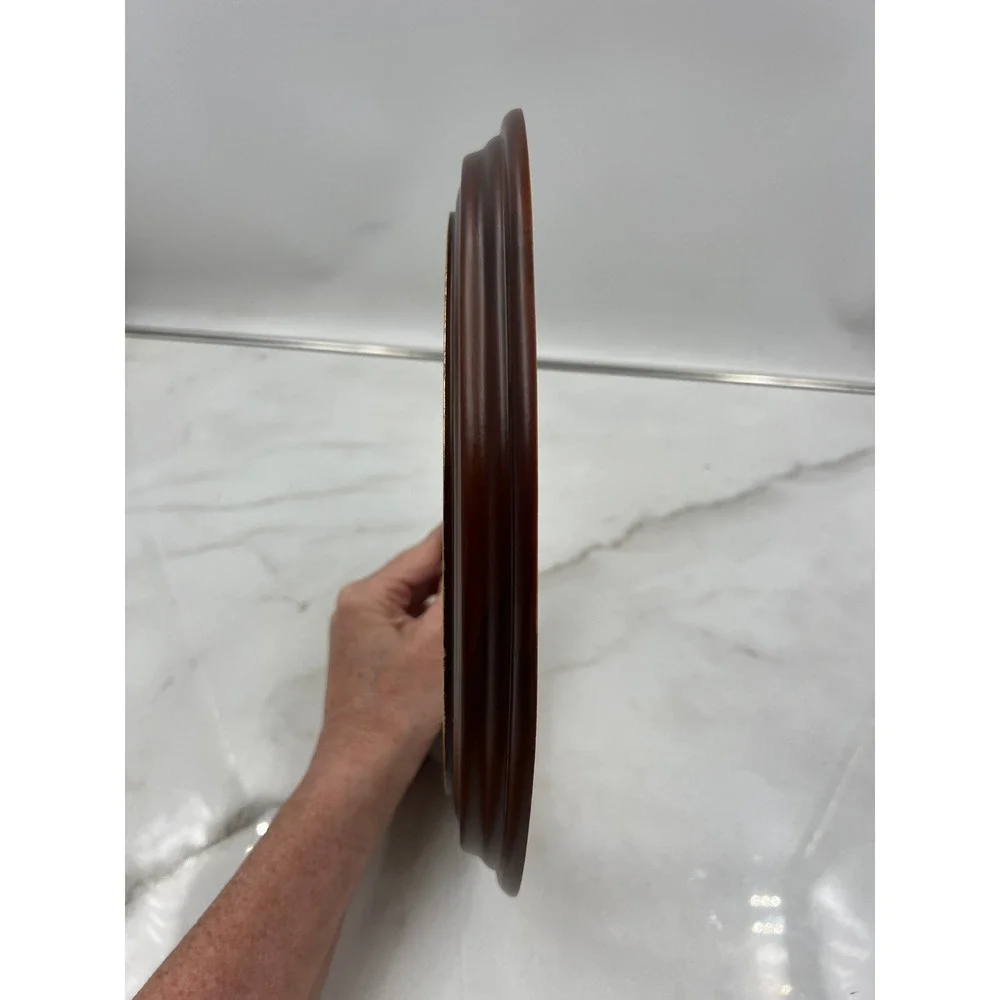 Van Hygan & Smythe Oval Wood Frame Mahogany Gold Rim CS95 9x11 Wall Decor